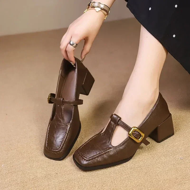 Rosa | Women's Orthopedic T-Strap Mary Jane Heels