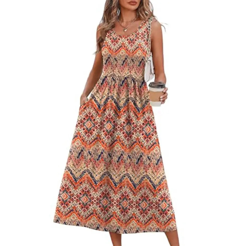 Killian | Women's Striped Sleeveless Maxi Dress