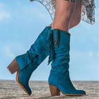 Elaris | Women's Fringe Detail Western Cowboy Calf Boots