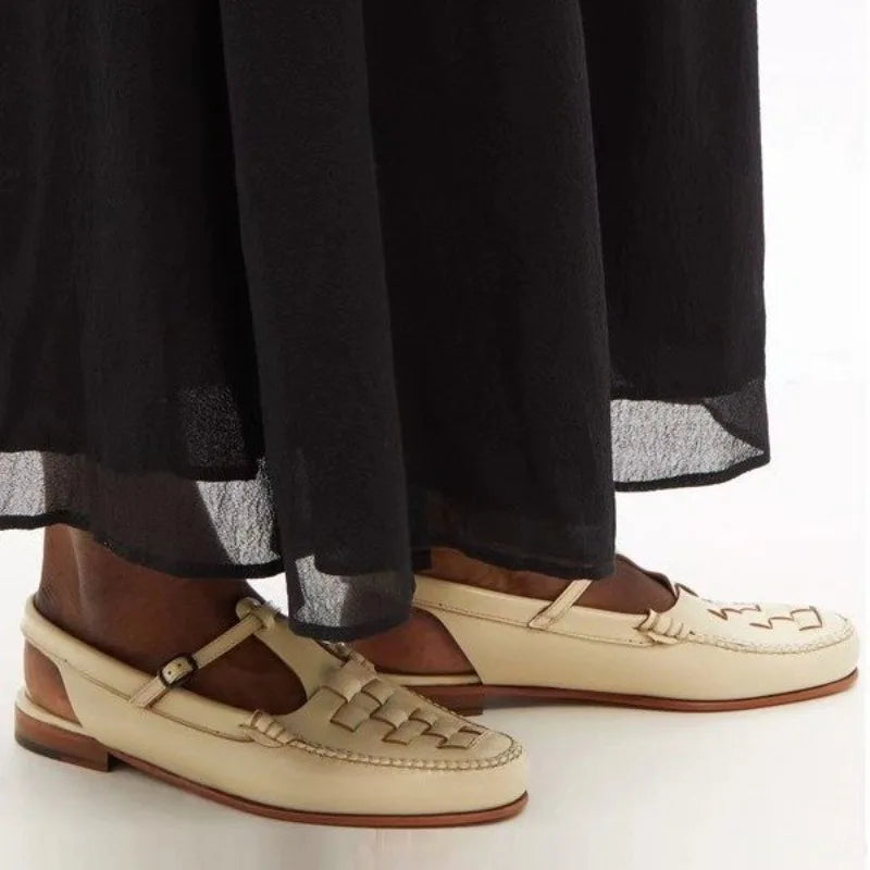 Anouk | Women's Classic Mary Janes with Woven Detail