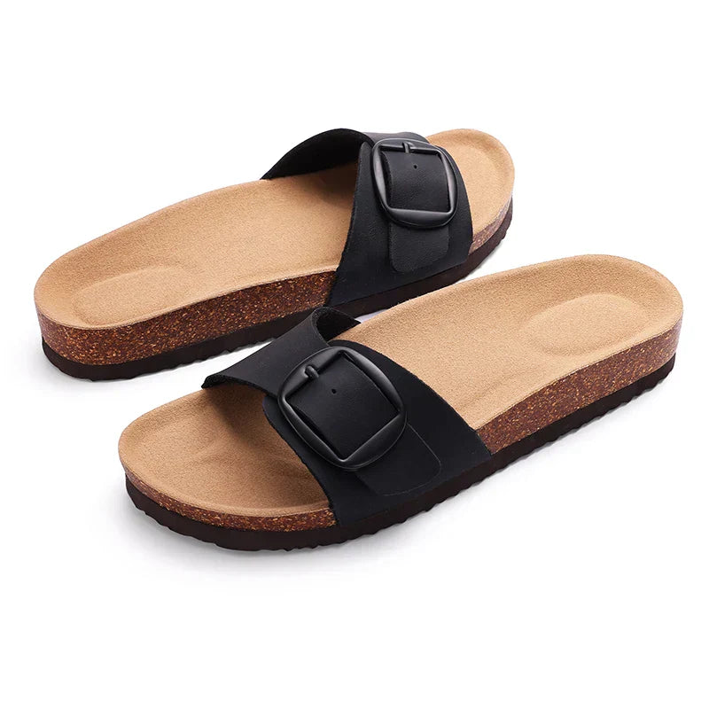 Isolde | Women's Casual Slide Sandals with Buckle Detail