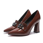 Cressida | Women's High Heeled Mary Janes with Buckle Detail