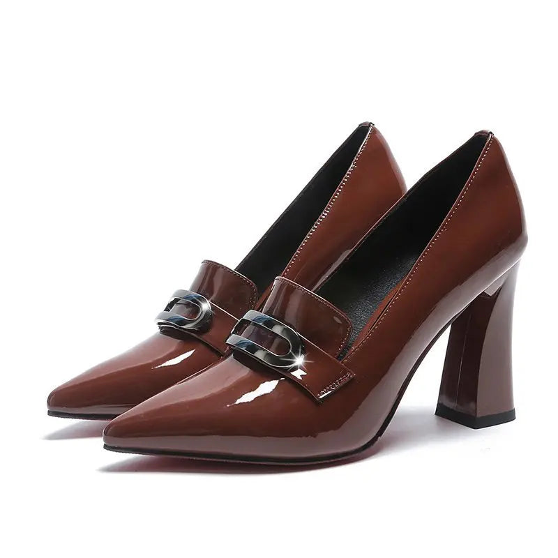 Cressida | Women's High Heeled Mary Janes with Buckle Detail