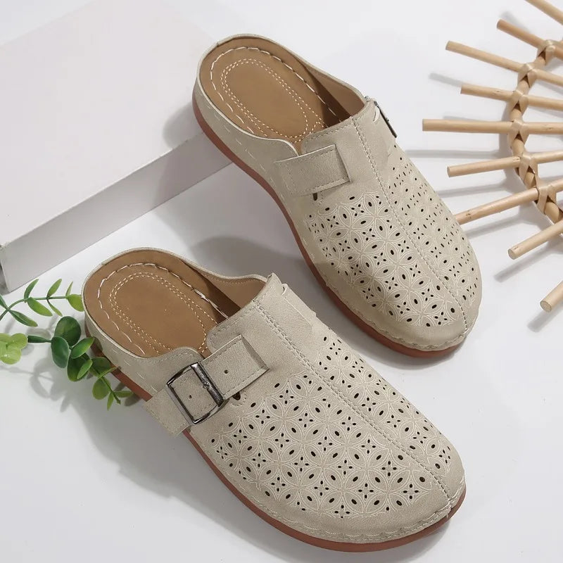 Amaya | Women's Stylish Slip On Clogs with Buckle Detail