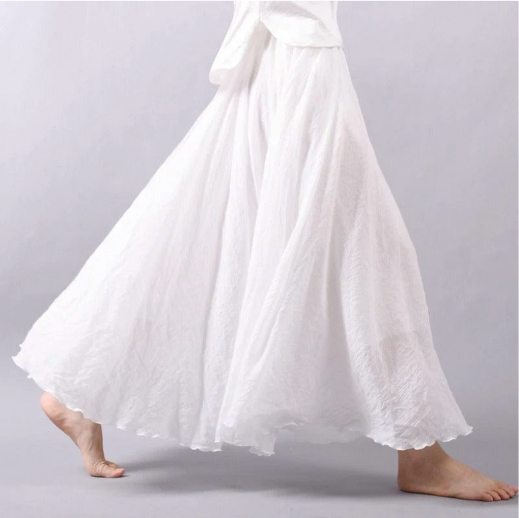 Tatum | Women's Flowy Elastic Waist Maxi Skirt