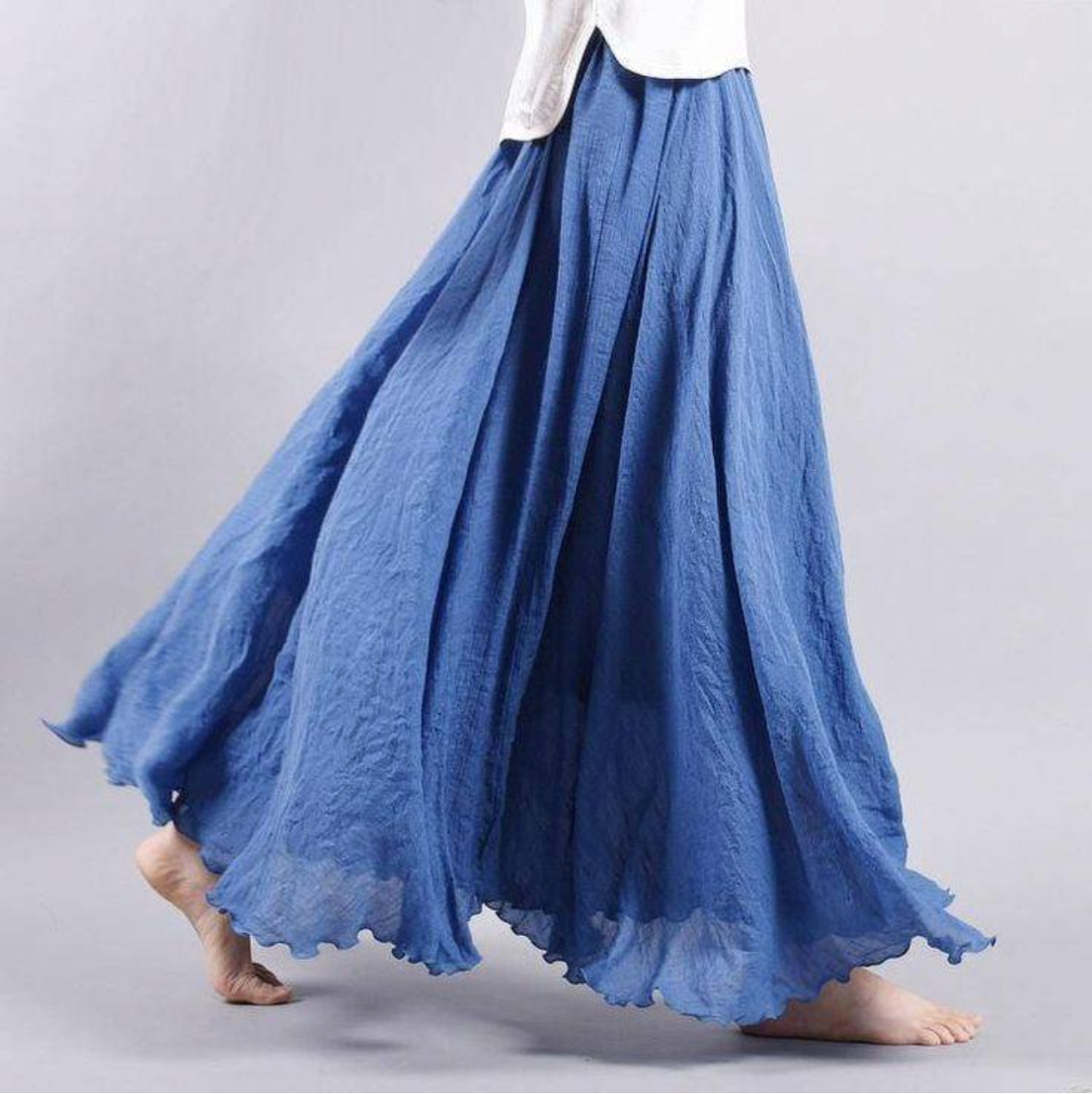 Tatum | Women's Flowy Elastic Waist Maxi Skirt