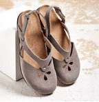 Leander | Women's Cut-Out Toe Slingback Flat Sandals