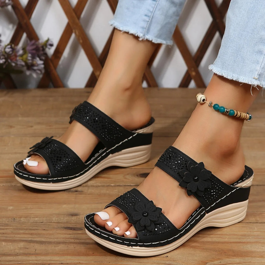 Arden | Women's Floral Support Sandals for Summer