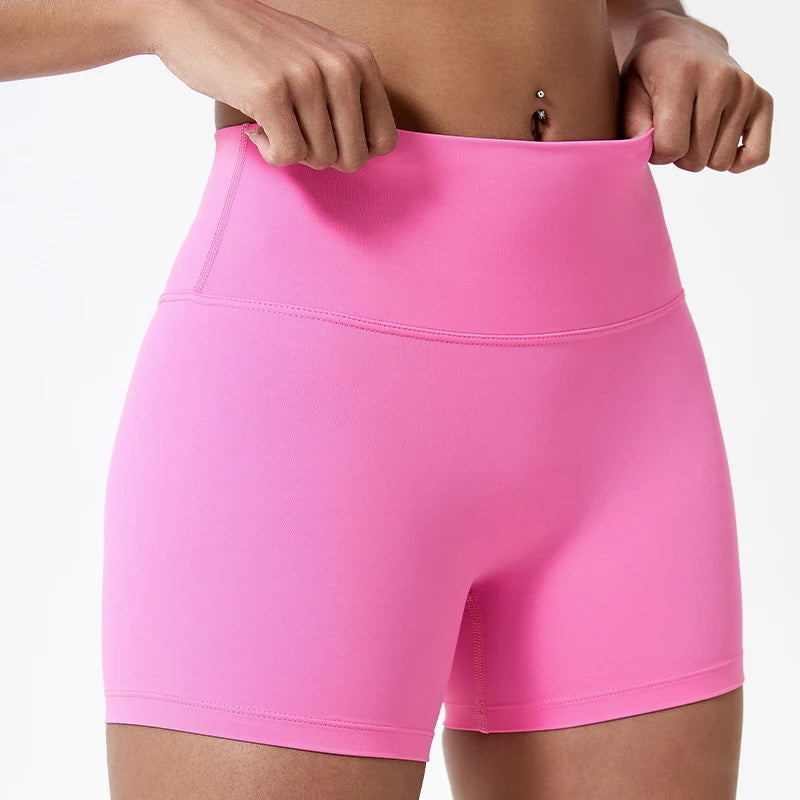 Dervla | Women's High Waist Slim Fit Yoga Shorts