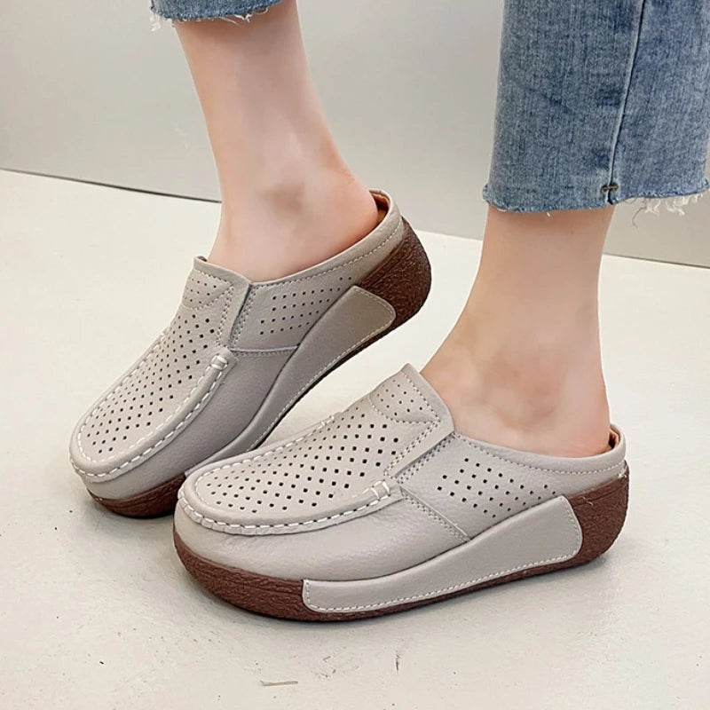 Sariah | Women's Slip-On Slide In Clogs with Perforated Design