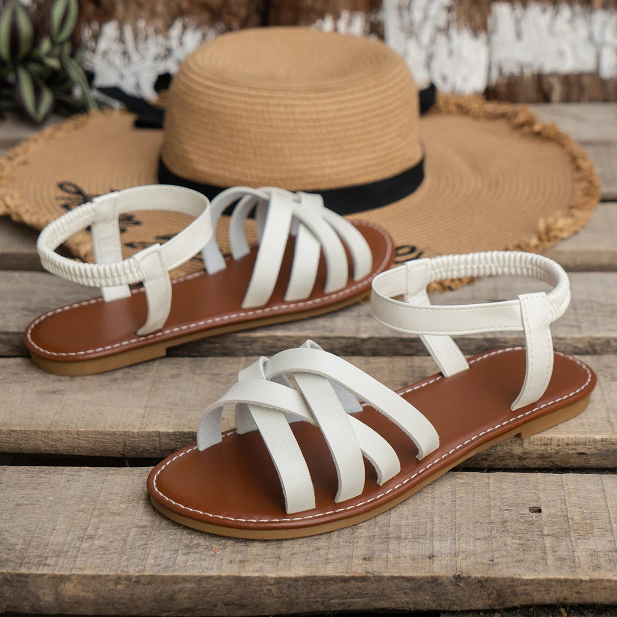 Lorcan | Women's Roman Flat Beach Sandals