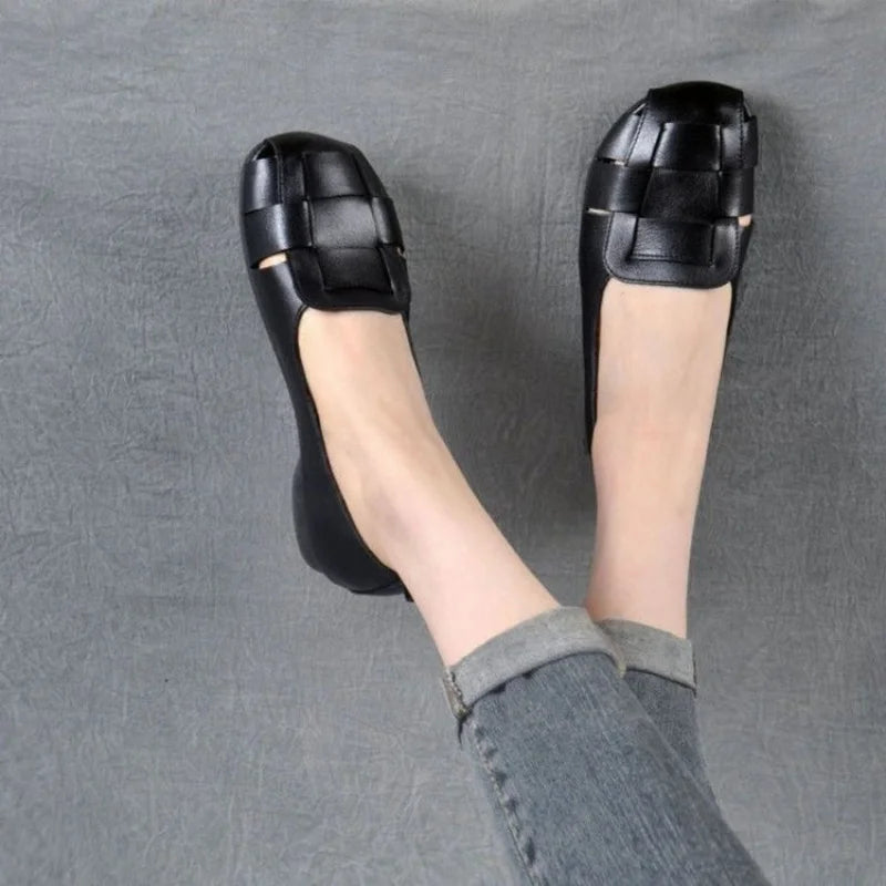 Genevieve | Women's Stylish Woven Toe Mary Janes