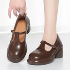 Willa | Women's Classic Mary Jane Shoes with Chunky Heel