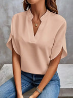 Genevieve | Women's Stylish V-Neck Flowy Blouse
