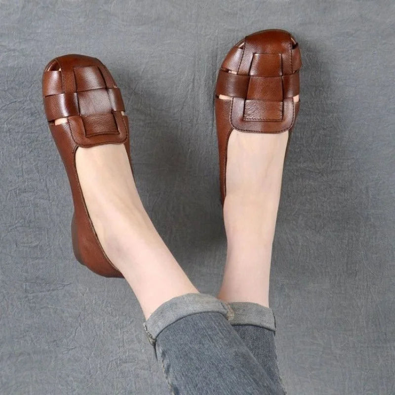 Genevieve | Women's Stylish Woven Toe Mary Janes