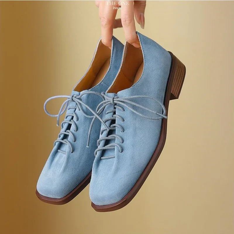 Imogen | Women's Vintage Square Toe Suede Mary Janes
