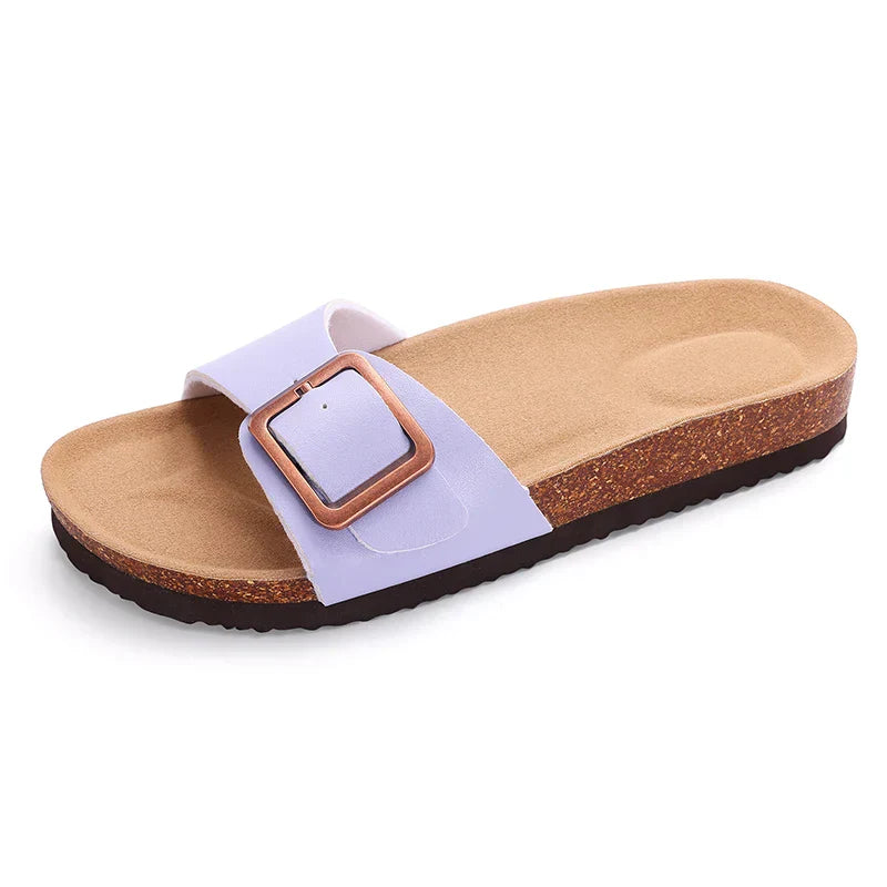 Isolde | Women's Casual Slide Sandals with Buckle Detail