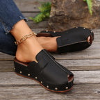 Aurora | Women's Open Front Slip-On Clogs with Buckle Detail