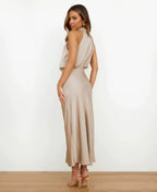 Solène | Women's Draped Elegant Midi Dress