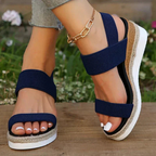 Elunara | Women's Double Strap Espadrille Wedge Sandals