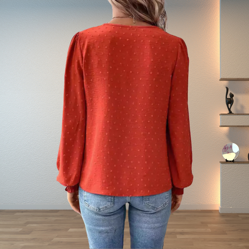 Nyra | Women's Lace Detail Long Sleeve Blouse