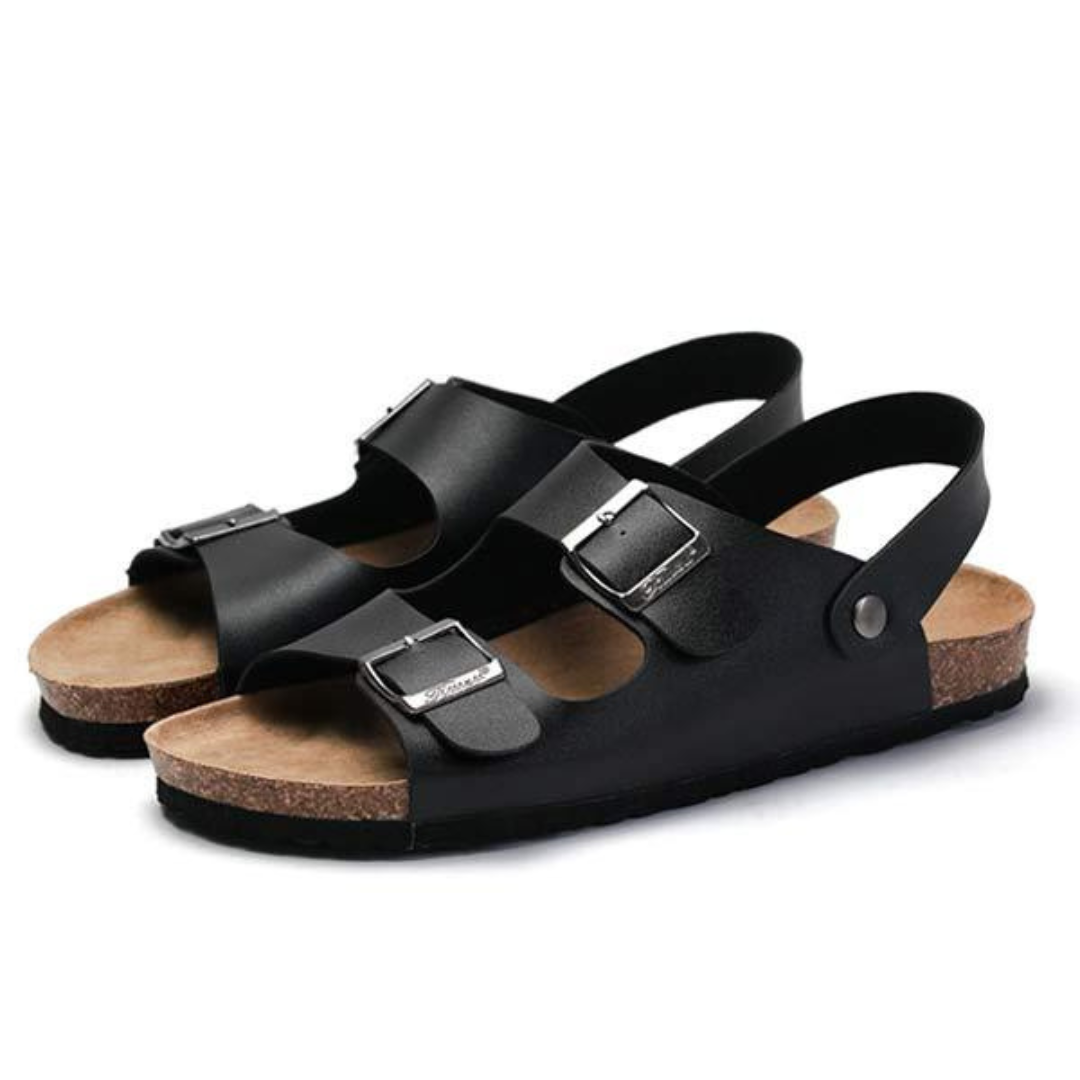 Rowan | Women's Stylish Two-Strap Buckle Sandals with Slingback