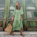 Suki | Women's Geometric Print High-Low Beach Dress