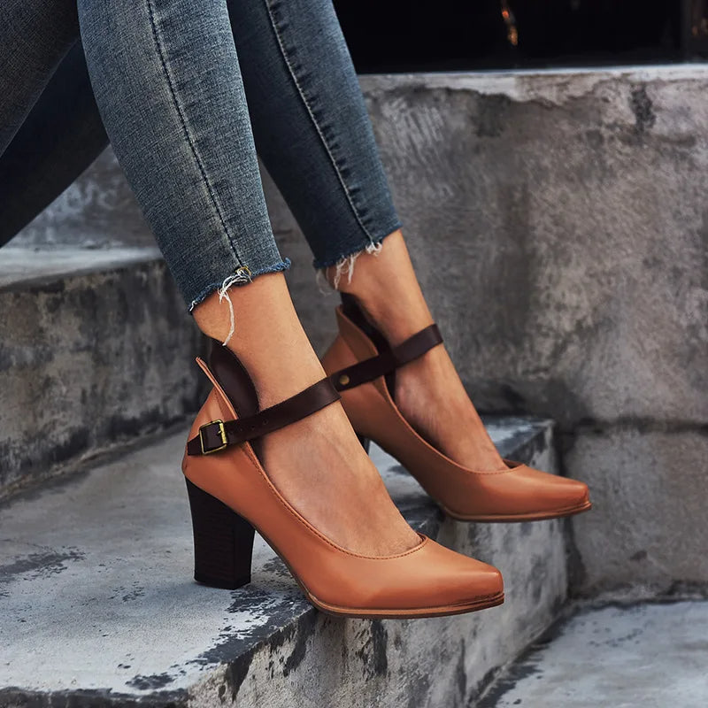 Rebeca | Women's Block Heel Mary Jane Shoes