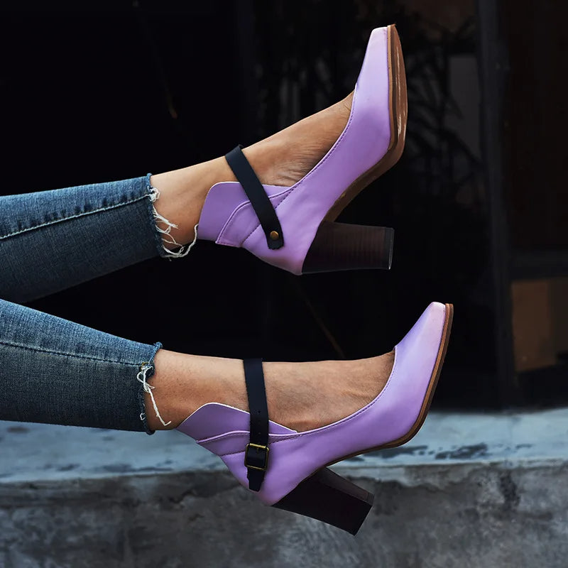 Rebeca | Women's Block Heel Mary Jane Shoes