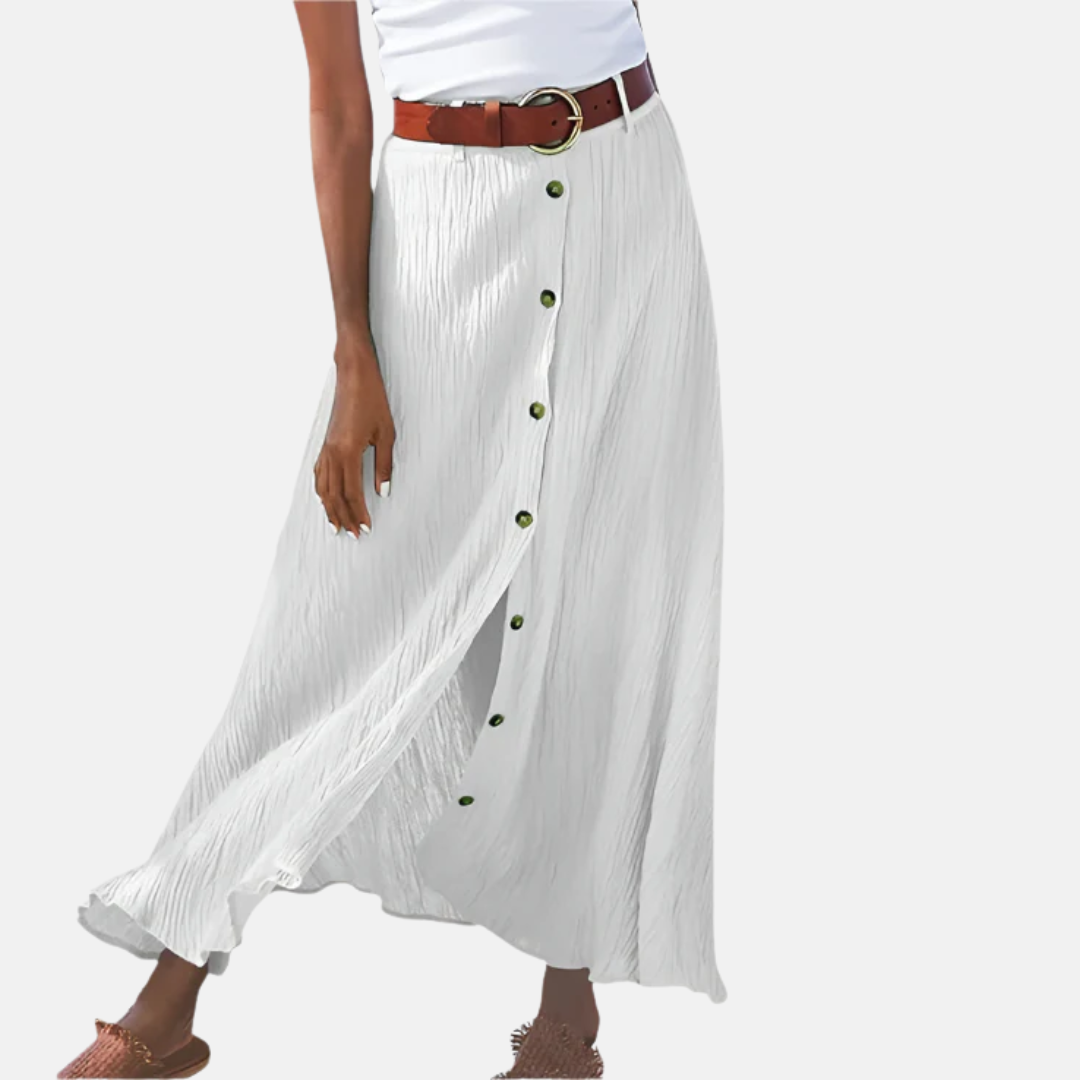 Velisse | Women's Button-Down Crinkle Maxi Skirt