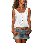 Heloise | Women's Casual Sleeveless Button Front Tank Top