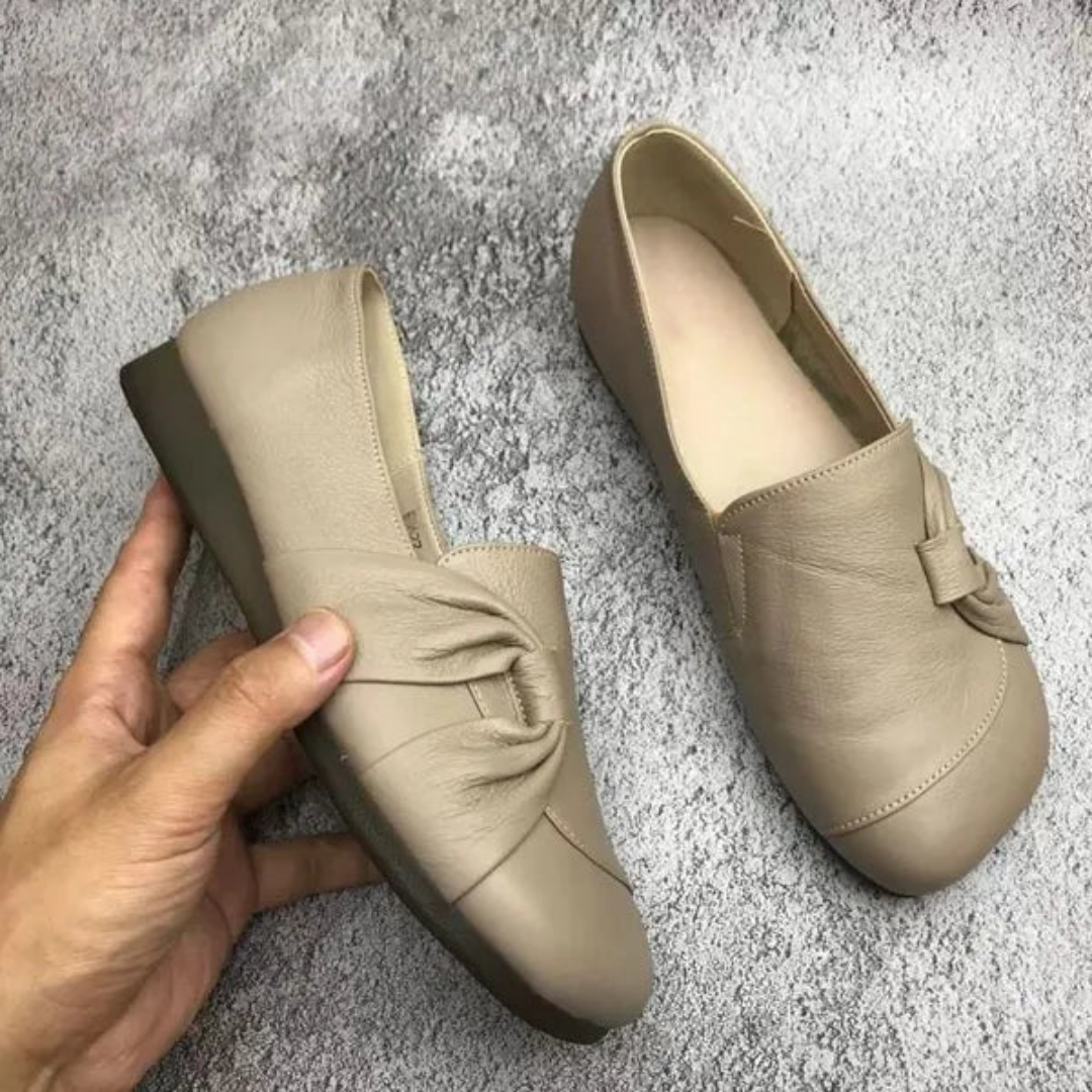 Zafielle | Women's Bow Detail Slip-On Flat Loafers