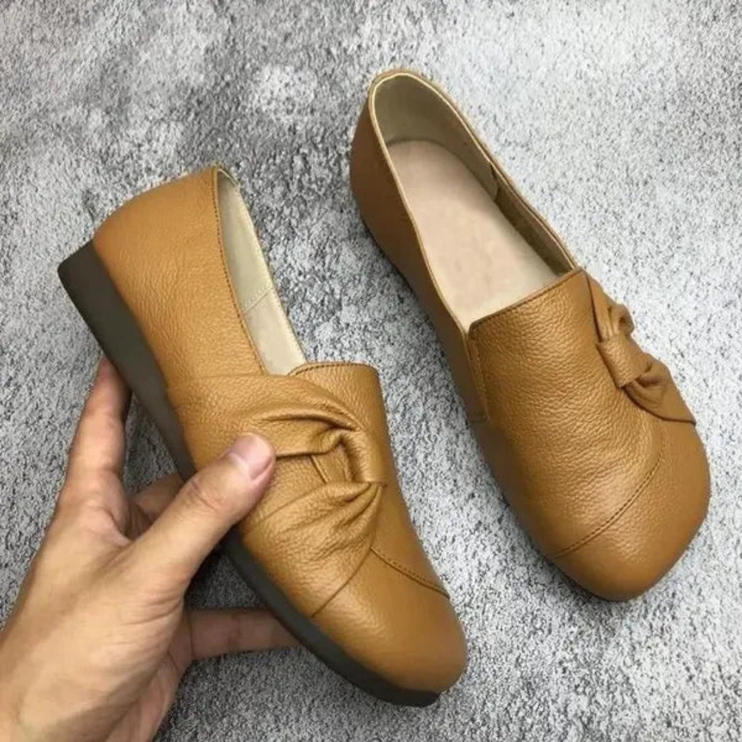Zafielle | Women's Bow Detail Slip-On Flat Loafers