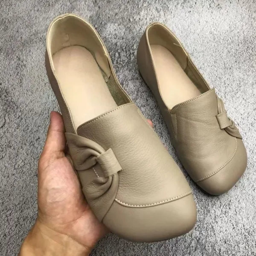 Zafielle | Women's Bow Detail Slip-On Flat Loafers