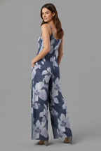 Nayelle | Women's Floral Print Spaghetti Strap Wide Leg Jumpsuit