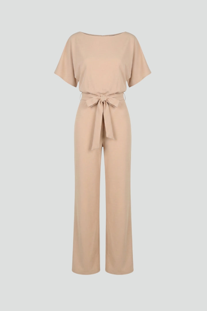 Zorina | Women's Batwing Sleeve Belted Wide Leg Jumpsuit