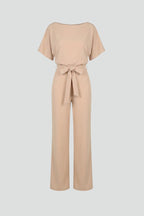 Zorina | Women's Batwing Sleeve Belted Wide Leg Jumpsuit