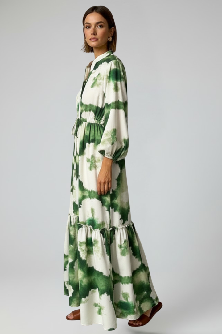 Anika | Women's Printed Long Sleeve Maxi Dress
