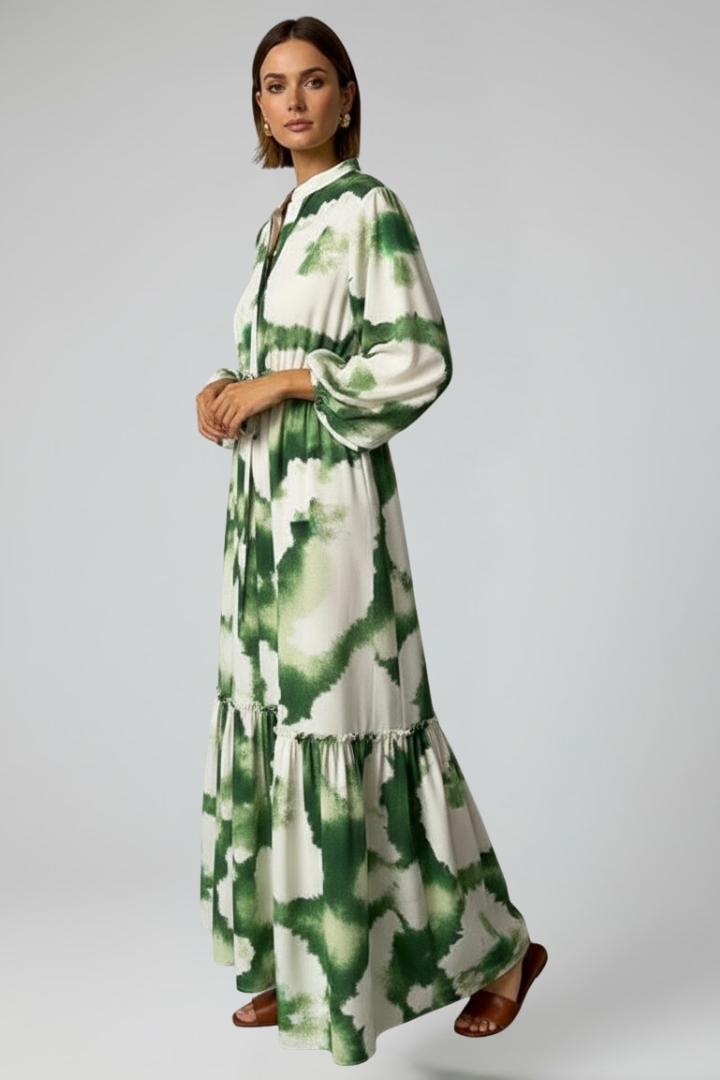 Anika | Women's Printed Long Sleeve Maxi Dress
