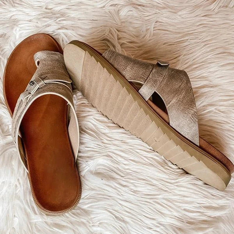 Ismera | Women's Toe Ring Slip-On Boho Summer Slides