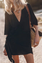 Rosalind | Women's Wrap Mini Dress with Tie Waist