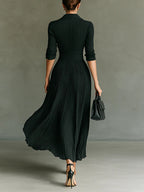 Hestia | Women's Pleated Waist Maxi Dress