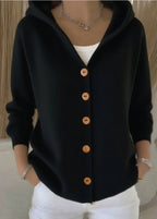 Zoey | Women's Hooded Button Cardigan