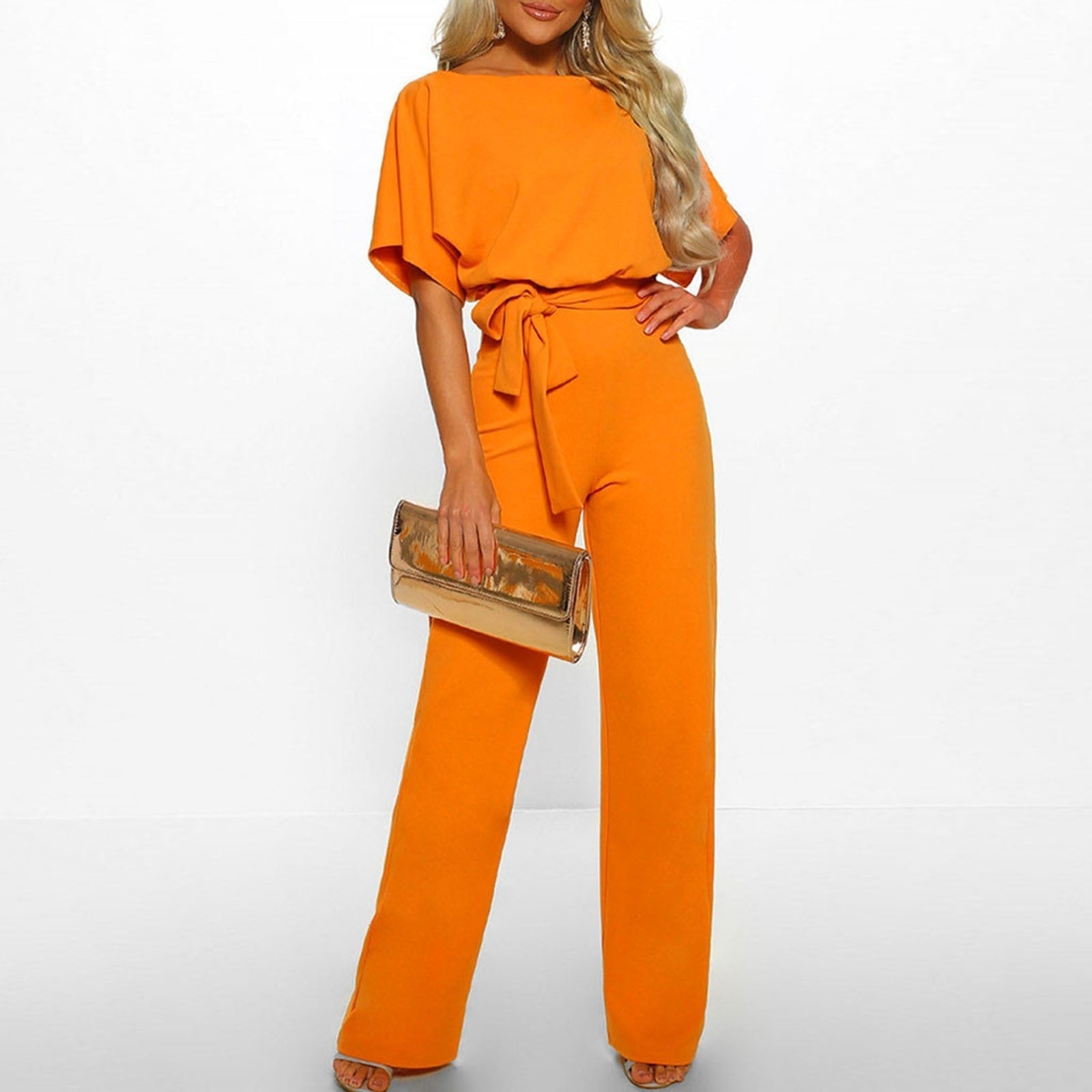 Lotte | Women's Elegant Belted Wide Leg Jumpsuit