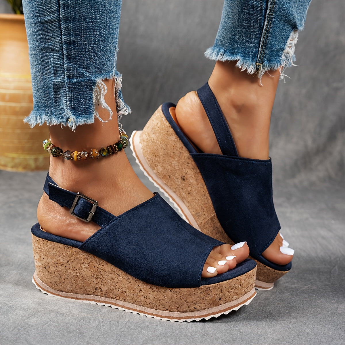 Keiran | Women's Cork Platform Wedge Sandals