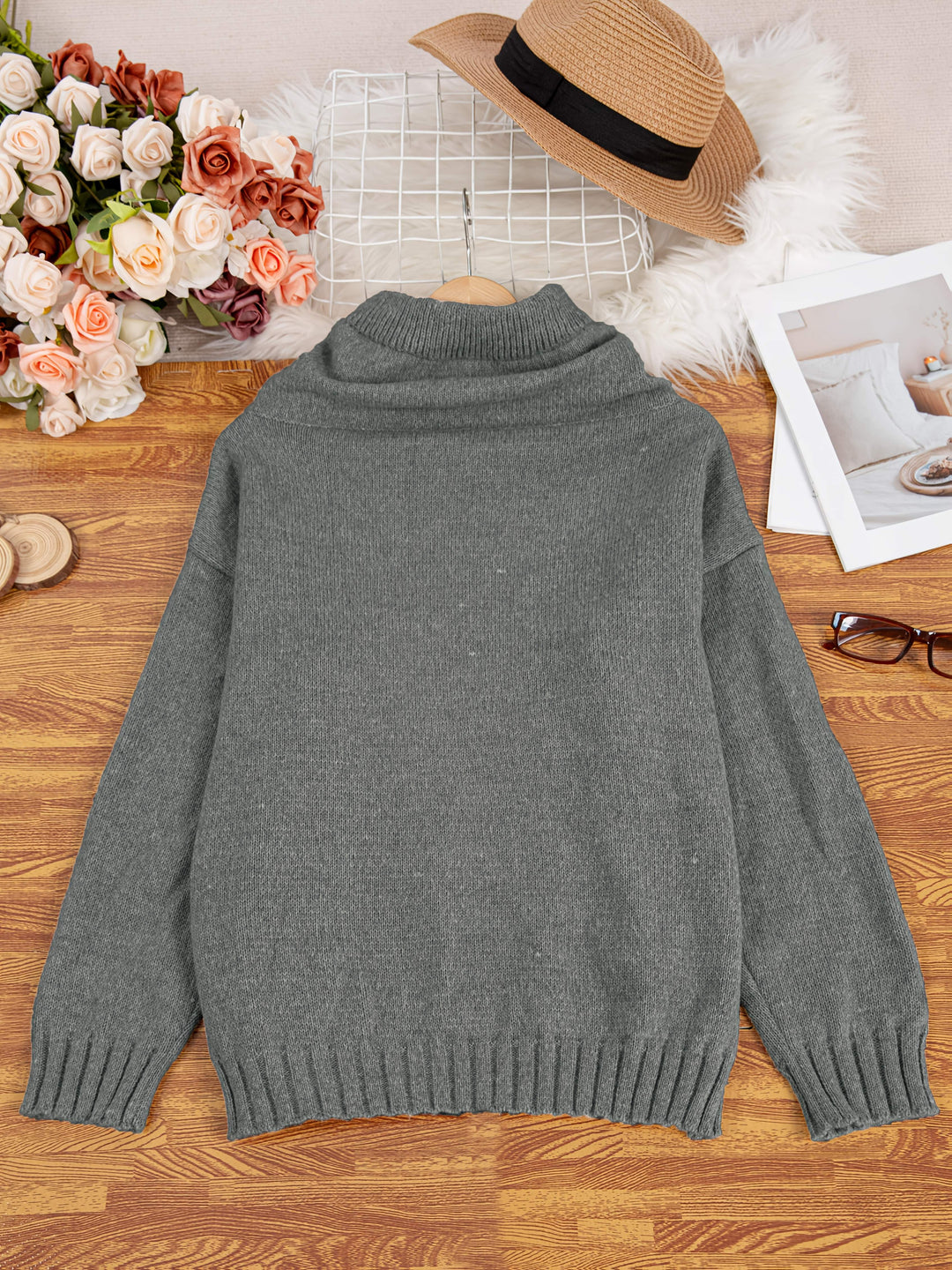 Grace & Jess | Long Sleeve Sweater With Pocket