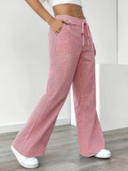 Adrienne | Women's Striped Wide Leg Trousers