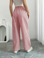 Adrienne | Women's Striped Wide Leg Trousers