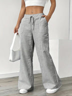 Adrienne | Women's Striped Wide Leg Trousers