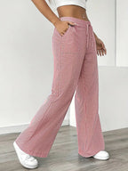 Adrienne | Women's Striped Wide Leg Trousers